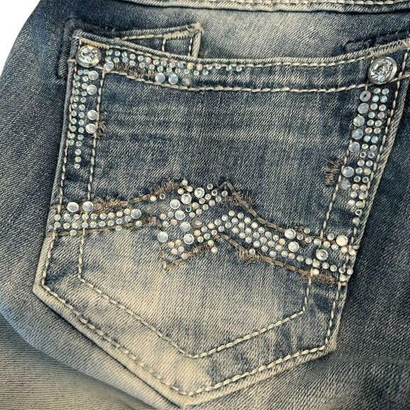 Miss Me Women’s Size 28x33 Straight Leg Jeans‎ Rhinestone Bling Pockets - Picture 8 of 10